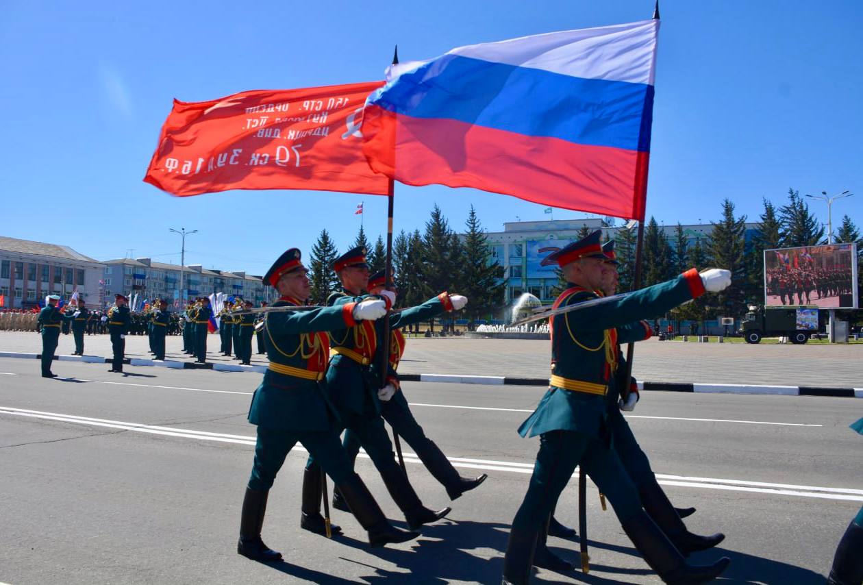 Белогорск провел Военный парад к 79-й годовщине Победы состоялся в Белогорске